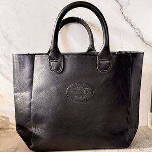 Black Leather Tote by GH Bass & Co.